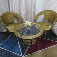 NEW ARRIVAL🌹set meja santai/meja kopi🌹set meja rotan new design🌹set meja rotan murah