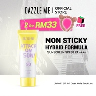 [LOCAL SHIPPING] DAZZLE ME Attack On Sun Sunscreen SPF50 PA ++++ UV Protect Face and Body Use