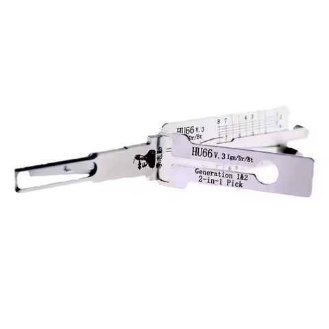 Original Lishi 2 in 1 HU66 V.3 Lock Pick Ignition Decoder Door Lock Opener for VW Skoda Series Model