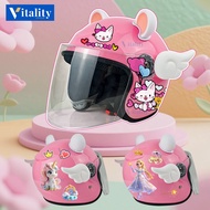 Motorcycle Helmet For Kids Girls 2-10 Years Old Cute Bicycle Bike Sports Kids Helmet Free