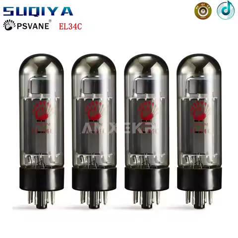 SUQIYA-PSVANE EL34C Vacuum Tube Replaces EL34 EL34B 5881 6L6 6L6GC 6CA7 6P3P KT77 HIFI Audio Tubes E