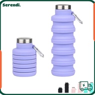 SERENDI Collapsible Water Bottle, 17oz Silicone Foldable Water Bottle, Portable Leakproof Lightweigh