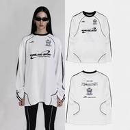 KNIY Badblood Korean Brand American Style Street Retro Heavy Industry Embroidered Ribbon Jersey Long
