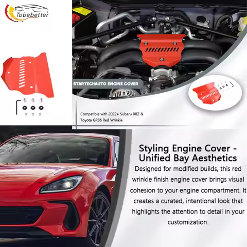 Aluminum cover Performance Engine Bay Guard Wrinkle Protector PSP-ENG-162 for 2022 Plus Subaru BRZ &