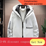 ! Down Jacket Winter Thick down Jacket White Duck down Warm down Detachable Two-Piece down Jacket Casual Coat
