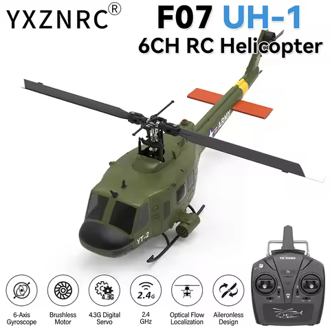 YUXIANG F07 UH-1 Aileronless Helicopter 2.4G 6CH Dual Motor 6-axis Gyro RC Airplan