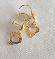 Anting kait love ukir - 1/2 gr