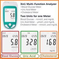 SALE ! READY！TEST KITS【3-in-1 Cholesterol Uric acid Blood glucose】glucometer meter Test Kit Diabetes Tester Blood sugar monitor