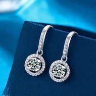 Anting Moissanite Asli Berlian Anting Gra Sertifikat Anting Ori Perak