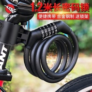 Bicycle five digit password mountain road bike, wire steel cable bicycle ring lock, door lock Alarms &amp; Anti-Theft