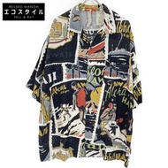 Porter Classic 2025 春夏黑色夏威夷戶外阿羅哈襯衫，XL 碼