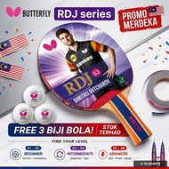 Butterfly RDJ-S3 FL Shakehand Table Tennis Racket Ping Pong Bat With A40+ 3-Star Balls ORIGINAL