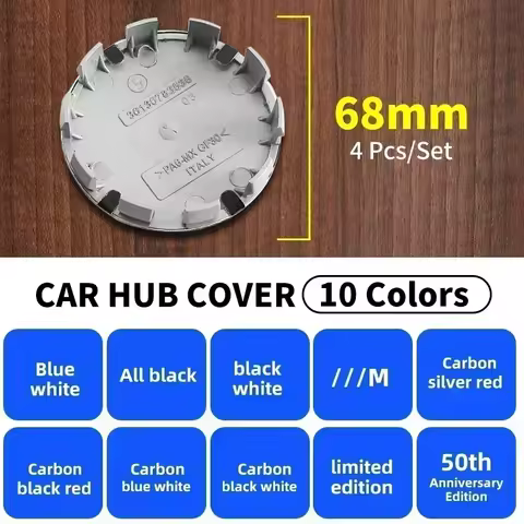 4pcs 68mm Car Wheel Center Cap Logo Hub Badge Rims Cover For BMW E46 E38 E60 E90 E93 F20 F30 X3 X5 B