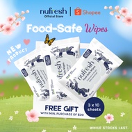 [Free Gift | Not For Sale] NUFRESH FOOD-SAFE WIPES 3 X 10S - (FSC MIX) FGFS-FNF4082(FOC)
