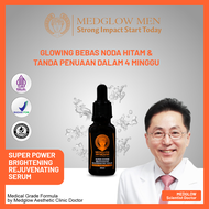 MEDGLOW MEN Super Power Brightening Rejuvenating Serum BPOM HALAL | SKINCARE WHITENING HIPERPIGMENTA
