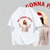 100% Cotton Christmas Bishop T-Shirt, Stylish Loose-fitting Printed Short-Sleeve Top, Unisex