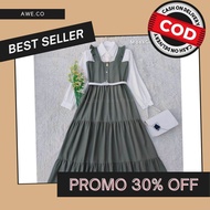 AWe.co GAMIS DRESS WANITA CASUAL KOREAN STYLE BUSUI FRIENDLY KEKINIAN REMAJA SYARI MUSLIM MUSLIMAH S