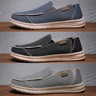 Hey Dude Men's linen Canvas Shoes slip-one Causal Sneaker big size 39-47