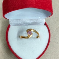 cincin mata 1 silang pink 1 gram emas muda