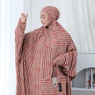 Mukena Terusan Hadramaut Milo Orange | NurHD Mukena