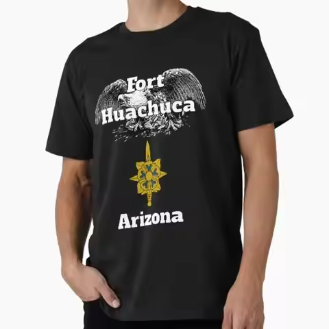 Fort Huachuca Military Intelligence Branch Design T Shirt Made USA AUS M 2XL
