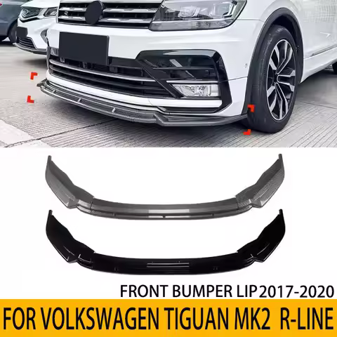 Kit de Labio Divisor Delantero para Volkswagen VW Tiguan MK2 R-Line 2017-2020, Protector de Parachoq