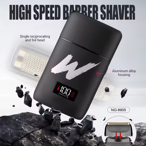WMARK Shaver Professional Beard Trimmer Reciprocating Razor Rechargeable Shaving Machine Digital Dis