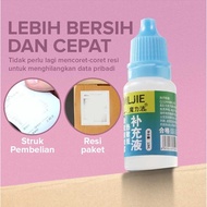 Mljie liquid remover label eraser receipt address ink stamp refill 10ml,ml jie eraser themal paper c