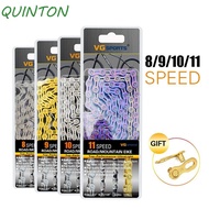 QUINTON Bike Chains 116 links Hybrid Cycle High Quality Half Hollow Chain Cycling 8/9/10 11 speed Bi