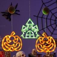 Shopping Scene Decoration Atmosphere Props Window Layout Lantern String Halloween Ghost Festival Glo