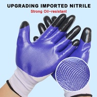GMG M size mechanic gloves oil proof nitrile gloves make fingers strong work gloves puncture resistant gardening gloves more wear resistant well fast delivery