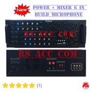 Power Amplifier + Mixer 6 Inputs + Complete Features Equalizer
