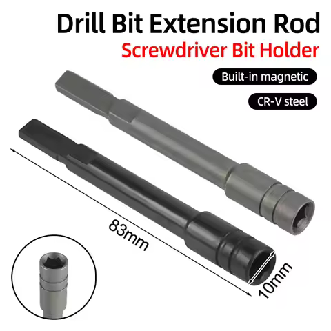 Drill Bit Extension Rod Magnetic Screwdriver Bit Holder 1/4 Hex Driver Socket Adapter Power Tools Fo
