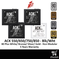 1st Player ACK Series Power Supply PSU / 550W 650W 750W 850W 80 Plus (White/ Bronze/ Silver/ Gold) 1