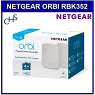 NETGEAR Orbi Whole Home Dual Band Mesh WiFi 6 System (RBK352) – Router with 1 Satellite | 30+ Devices