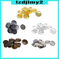 [Lzdjlmy2] 10Pcs 25mm Brooch Making Blank Cabochon Bezel Setting Trays for Badge Black