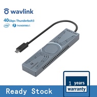 【Thunderbolt 3 40Gbps】Wavlink M.2 Enclosure for PCIe NVMe SSD,  Type-C to M Key/B+M Key 2280 Aluminu