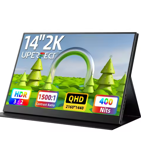 UPERFECT 14" 2K Portable Monitor Ultra Slim Laptop Second Gaming Screen 2160 * 1440 QHD PC External 