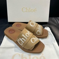 Chloe 刺繡 LOGO 織帶 拖鞋 涼鞋 現貨 35 原價17700