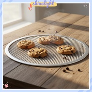 [Shinelight] Aluminum Pizza Pan Mesh Non Sti 14 Inch Baking Tray Lightweight Screen for Crispy Pizza