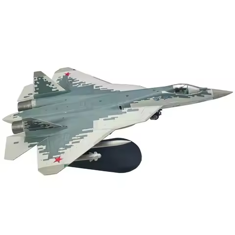 1/72 Scale Aircraft SU57 SU-57 Stealth Fighter Zhuhai Airshow 054# Plane Model Alloy Simulation Coll