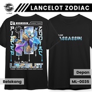 Kaos MLBB LANCELOT SKIN ZODIAC PISCES Mobile Legends Lengan Pendek Hitam Combed 24s Pria Wanita