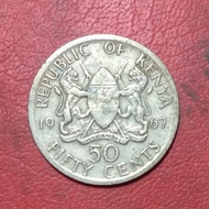 koin asing 50 cents Kenya 1967 TP 4733