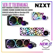 NZXT KRAKEN X SERIES X53 X63 X73 240MM 280MM 360MM RGB AIO LIQUID COOLER Infinity Mirror CPU Liquid Cooler White &amp; Black