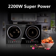 2200W Dual Induction Cooker/Induction Cooker+Electric Ceramic Cooker Two Electric Burner Double Head