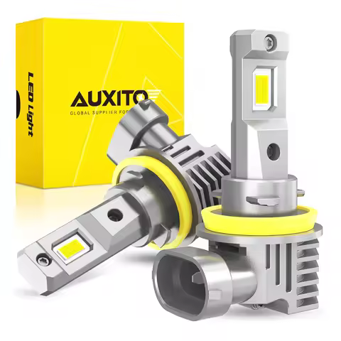 AUXITO 2Pcs Fanless H11 H8 H9 9005 HB3 LED 360° Lighting Headlight Bulb Auto Fog Lamp 9006 HB4 LED C