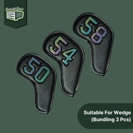 Bundling Reflective Wedge Head Cover 3pcs (50, 54 & 58) - Golf Club Stick Cover