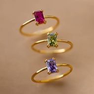 Vintage Colorful Zircon December Birthstone Ring Plain Ring Ring December Birthstone Copper Crossing