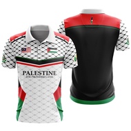 FREE PALESTINE Full Sublimation Polo Jersey  | Jersi Palestin