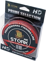 Stork HD 4-Way Braided Fishing Line 300 m (Red, 30 lbs / 13.6 kg / 0.23 mm)